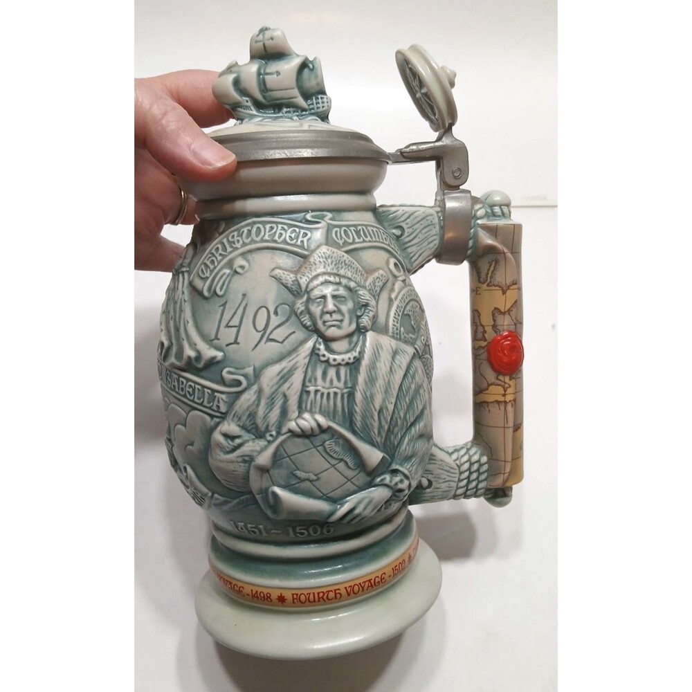 Vintage Avon 1992 Christopher Columbus New World Stein Made in Brazil #88413